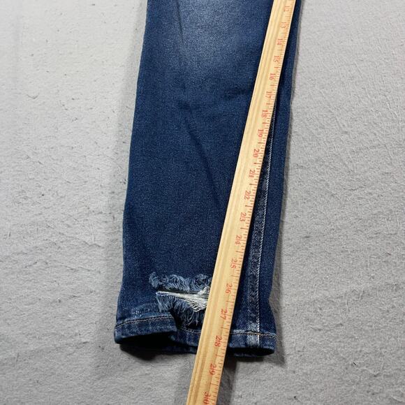 KanCan High Rise Distressed Jeans Women 26โ Button Fly Raw Hem Exclusive Fit - Picture 3 of 11